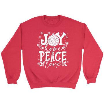 Joy hope peace love, Christian Christmas sweatshirt