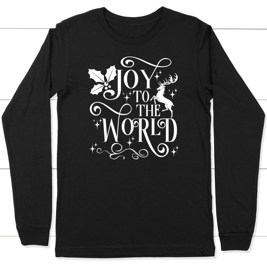 Christian Christmas Apparel, Joy To The World Long Sleeve Shirt