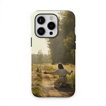 Lamb Runs to Jesus Phone Case