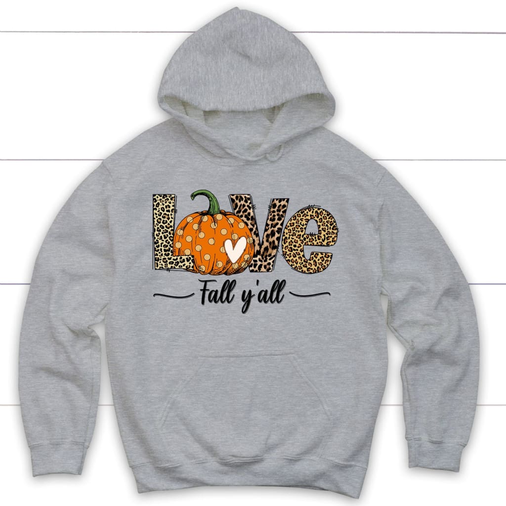 Love Fall Y'all, Leopard Pumpkin, Hoodie