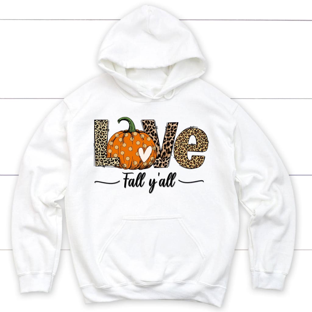 Love Fall Y'all, Leopard Pumpkin, Hoodie