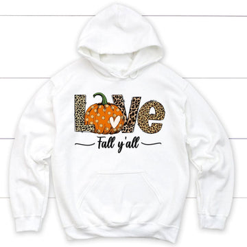 Love Fall Y'all, Leopard Pumpkin, Hoodie