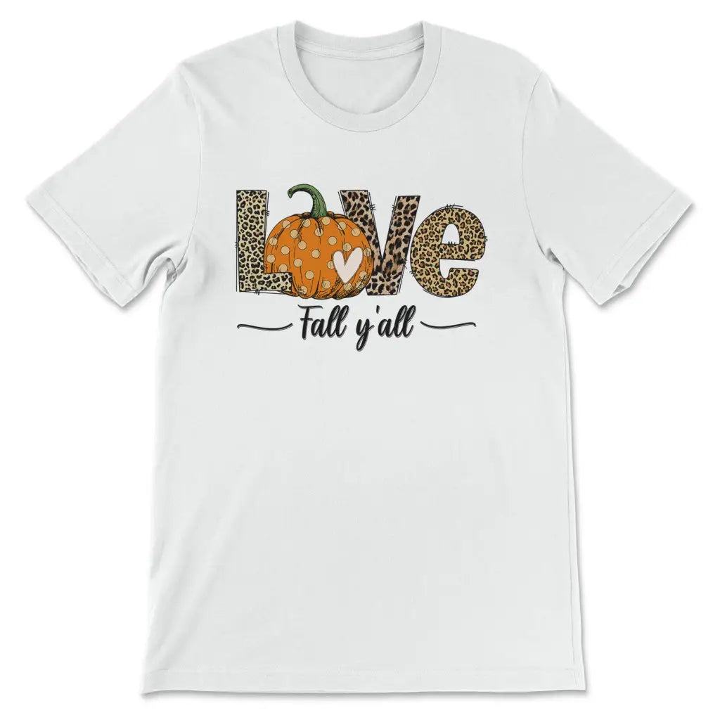 Love Fall Y'all, Leopard Pumpkin, T-shirt