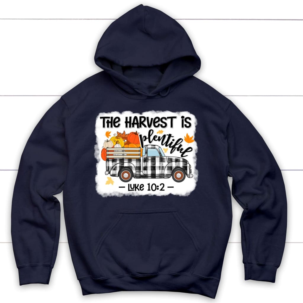 Luke 10:2 The Harvest is Plentiful, Pumpkin Truck, Hoodie