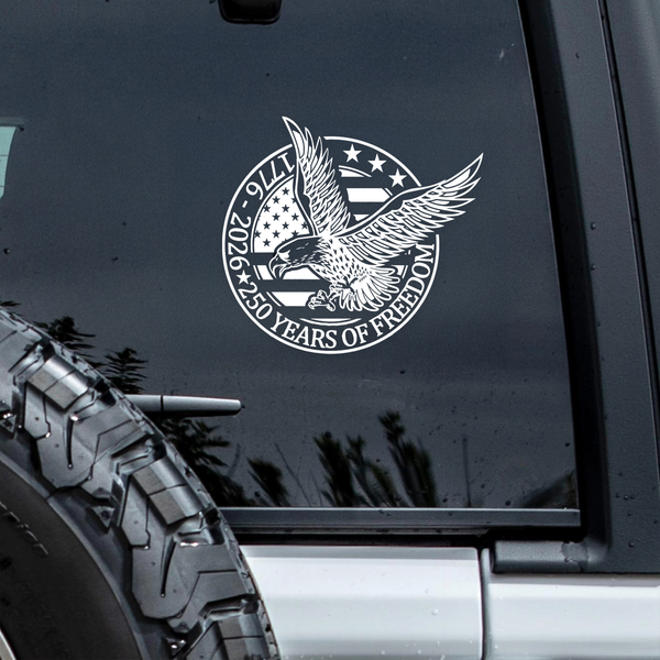 250 Years Of Freedom 1776-2026 Car Window Decal Sticker