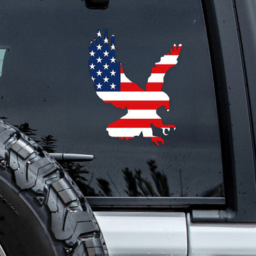 American Eagle USA Flag Car Window Decal Sticker