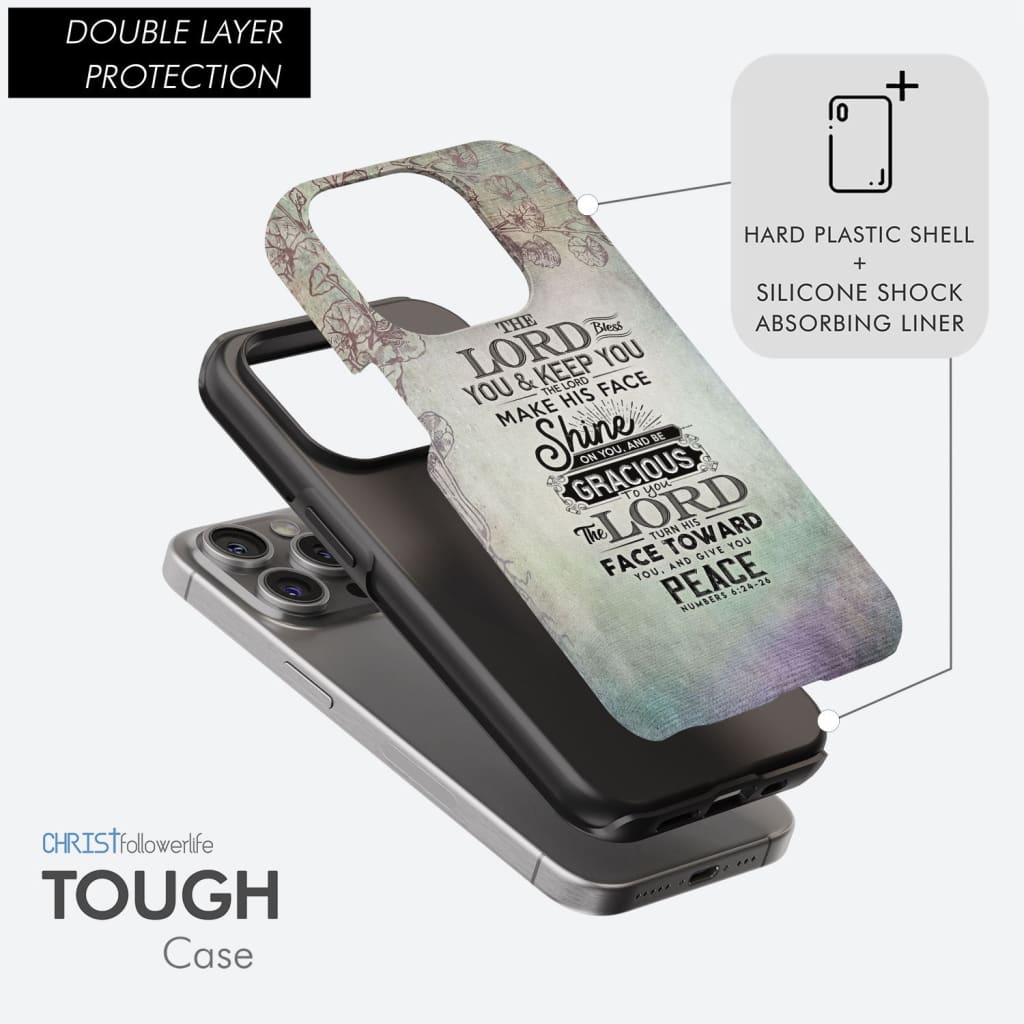 Numbers 6:24-26 The Lord bless you and keep you phone case, Christian phone cases