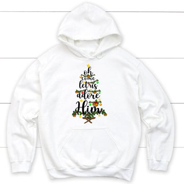 Oh Come Let Us Adore Him Christmas Hoodie
