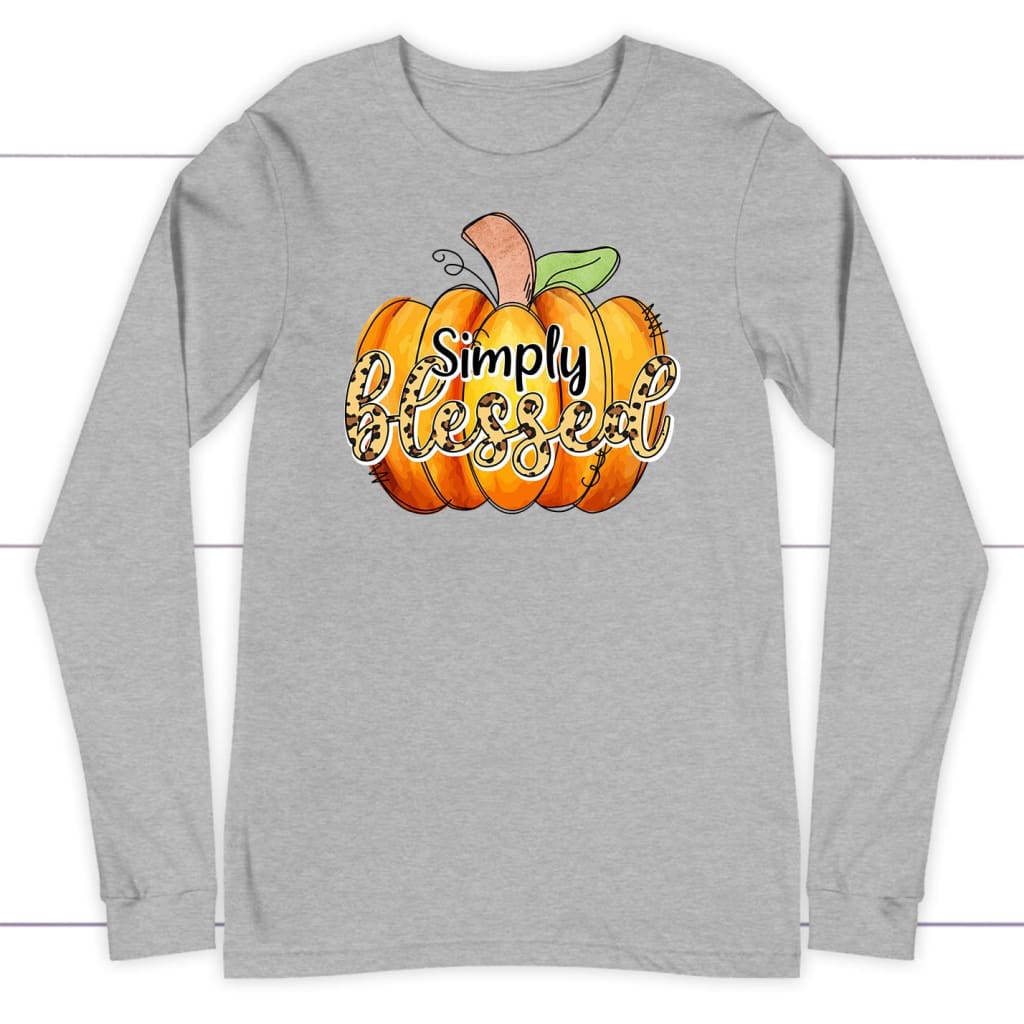Simply Blessed Autumn Pumpkin Long Sleeve Shirt