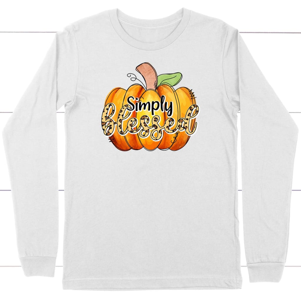 Simply Blessed Autumn Pumpkin Long Sleeve Shirt