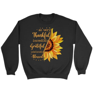 Thankful Grateful Blessed Sunflower Sweatshirt
