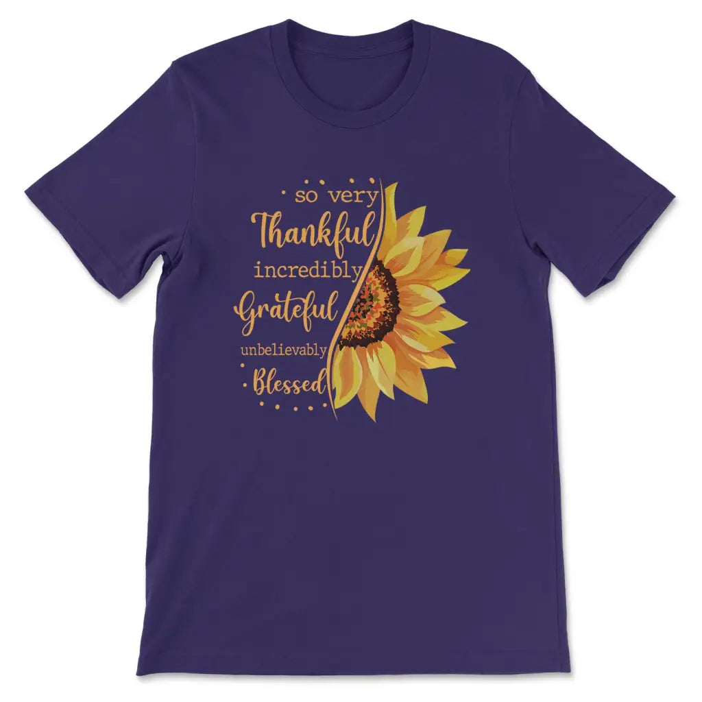 Thankful Grateful Blessed Sunflower T-shirt