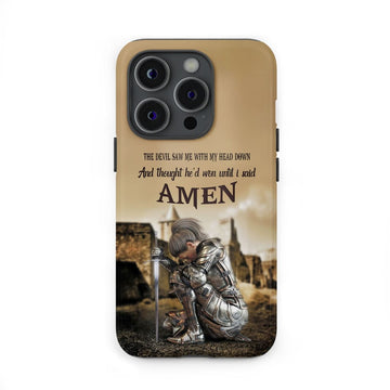 The Devil Saw Me With My Head Down, Woman Warrior of Christ, Phone Case