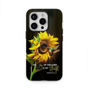The Joy Of The Lord Is My Strength, Sunflower Hummingbird, Phone Case