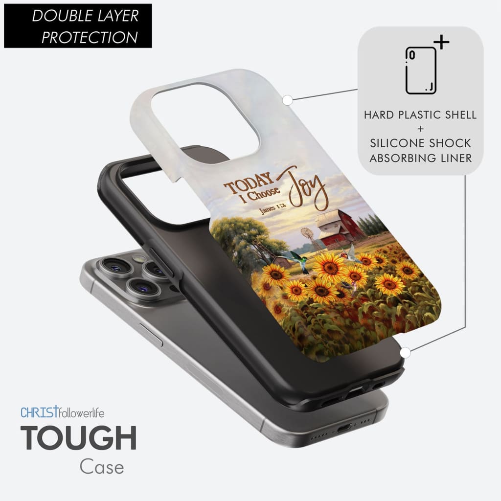 Today I Choose Joy James 1:2, American Farm, Phone Case