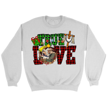 True love, Buffalo plaid, Christmas sweatshirt