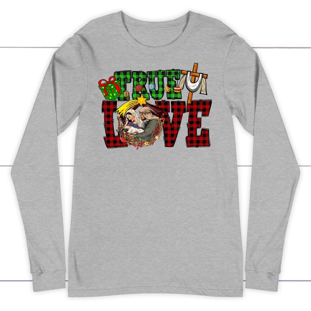 True love, Buffalo plaid, Christmas long sleeve shirt