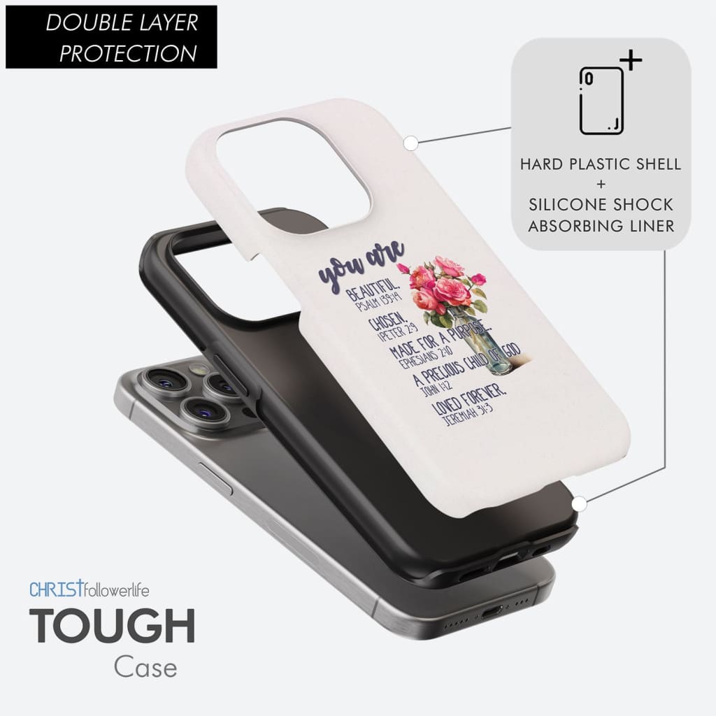 You Are Who God Says You Are, Bible Verses, Phone Case