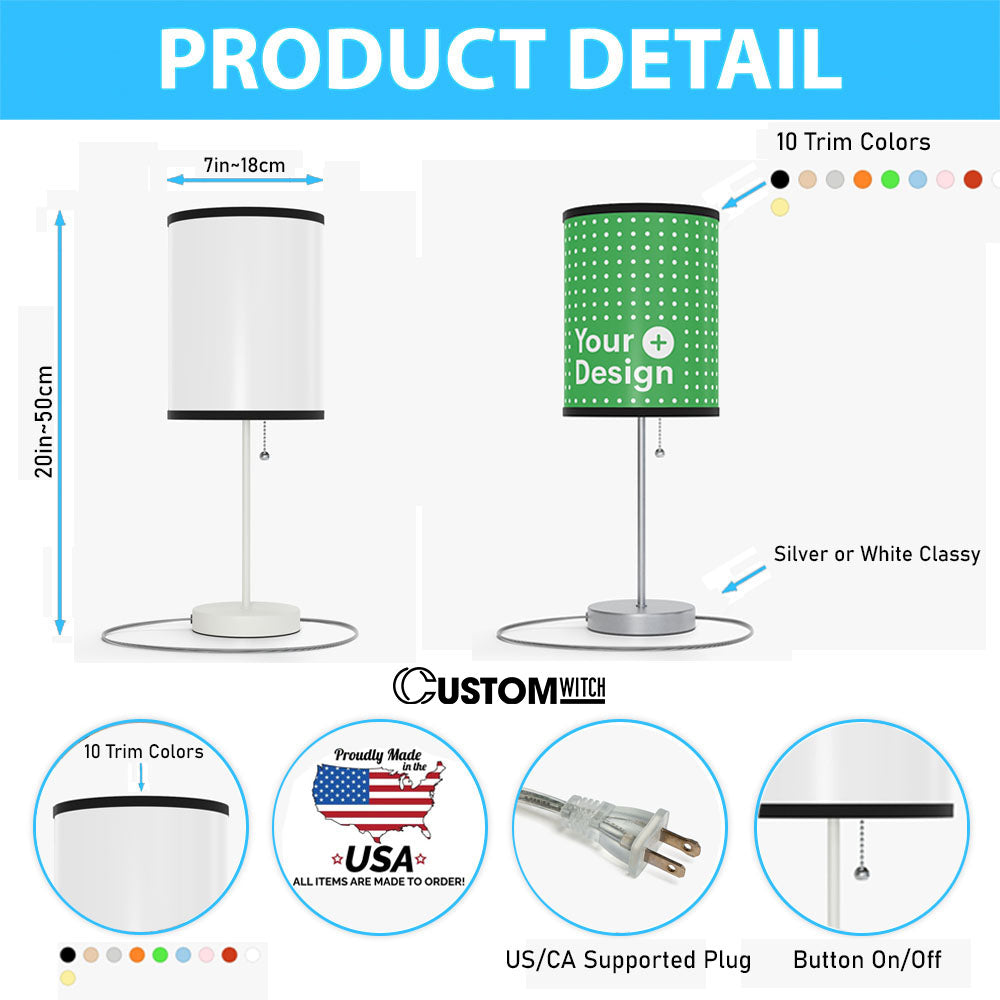 One Nation Under God American Flag Christian Table Lamp Gift Print - Christian Bedroom Decor